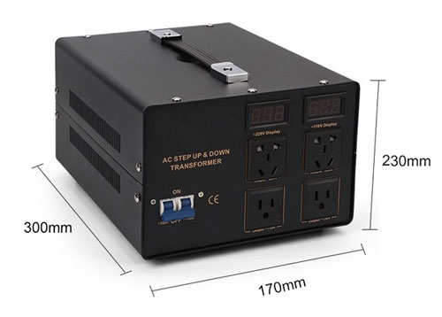 voltage converter transformer with display dimension