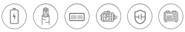 voltage converter transformer with display icon