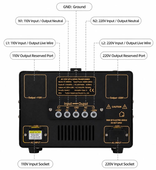 voltage converter transformer with display wiring diagram