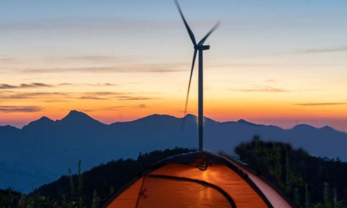 Wind turbine for camping