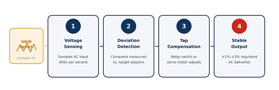 How does a voltage stabilizer work