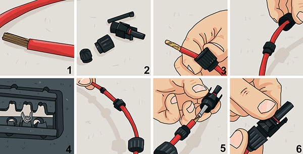 How to install solar connector