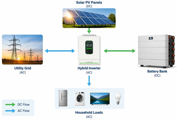 hybrid inverter working principle